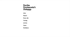 Desktop Screenshot of karolinakrzyzanowska.com