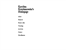 Tablet Screenshot of karolinakrzyzanowska.com